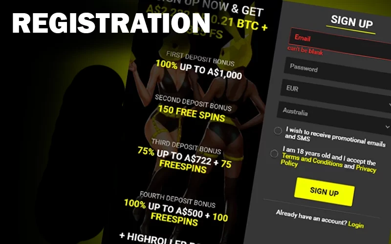 Screenshot of Sign Up form on Parimatch casino site