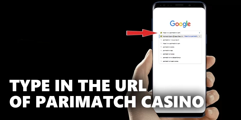 URL of Parimatch Casino in mobile browser