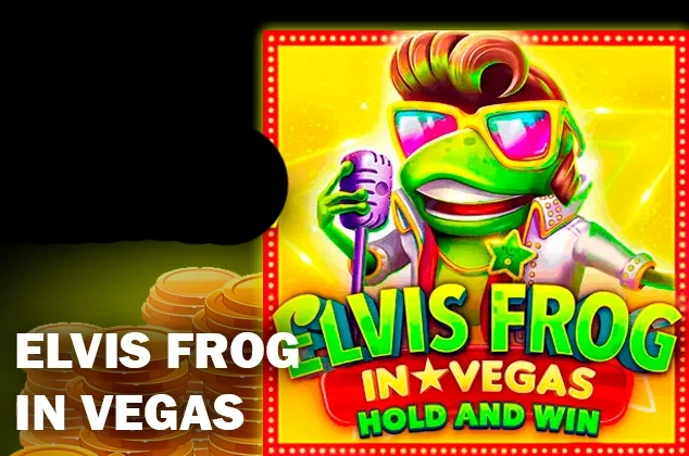 Elvis Frog in Vegas game logo and Parimatch logo