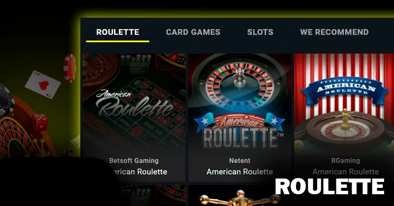 Screenshort of Roulette games on Parimatch casino site and Parimatch logo