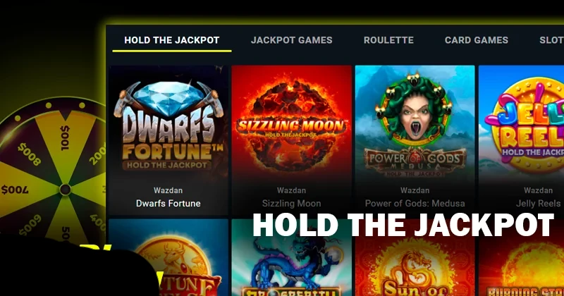Screenshort of Hold the jackpot games on Parimatch casino site and Parimatch logo