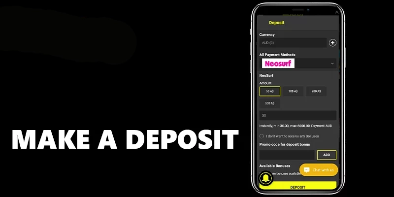 make a deposit from iPhone at Parimatch